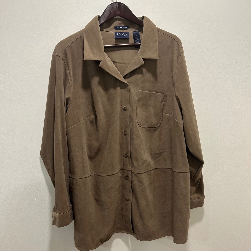 Brown,‎ crazy horse blouse size 2